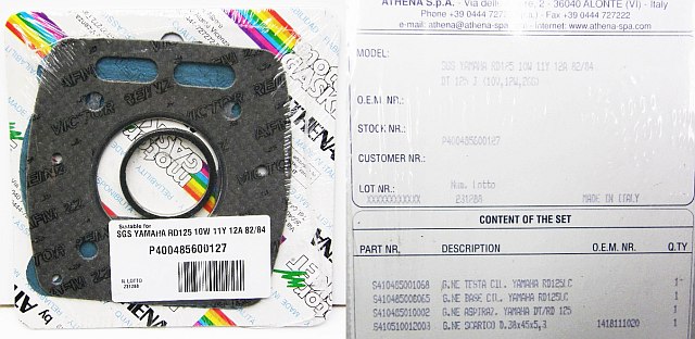 600127 - Yamaha RD125 1982-84 Gasket set