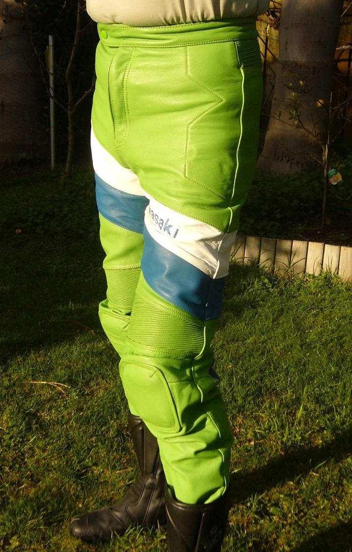 Pants - Kawasaki, Leather 33-34" waist