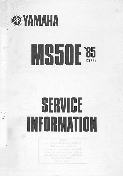 17J-SE1 - MS50E SERVICE INFORMATION 1985