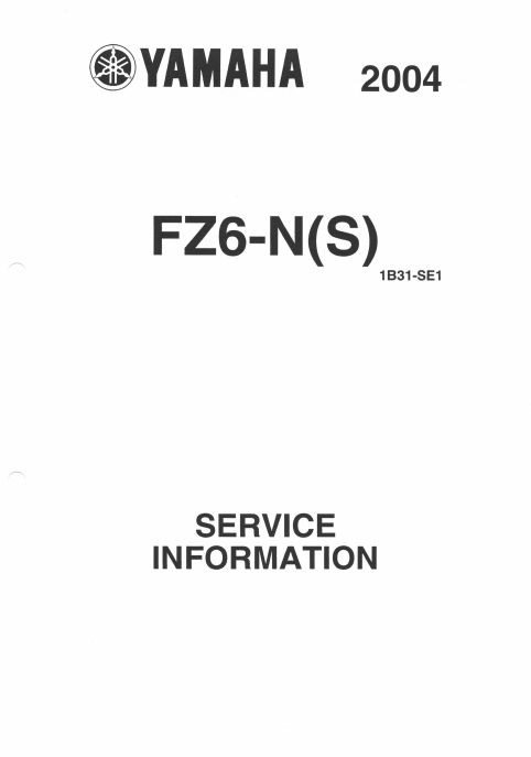 1B31-SE1 - FZ6-N (S) SERVICE INFORMATION 2004